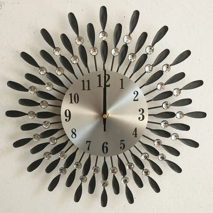 BrillianceBloom - Orologio da parete con diamante
