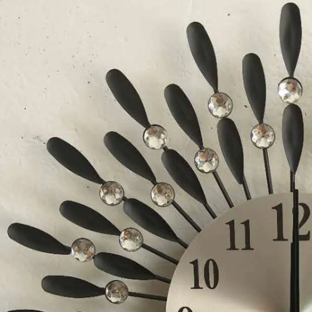 BrillianceBloom - Orologio da parete con diamante