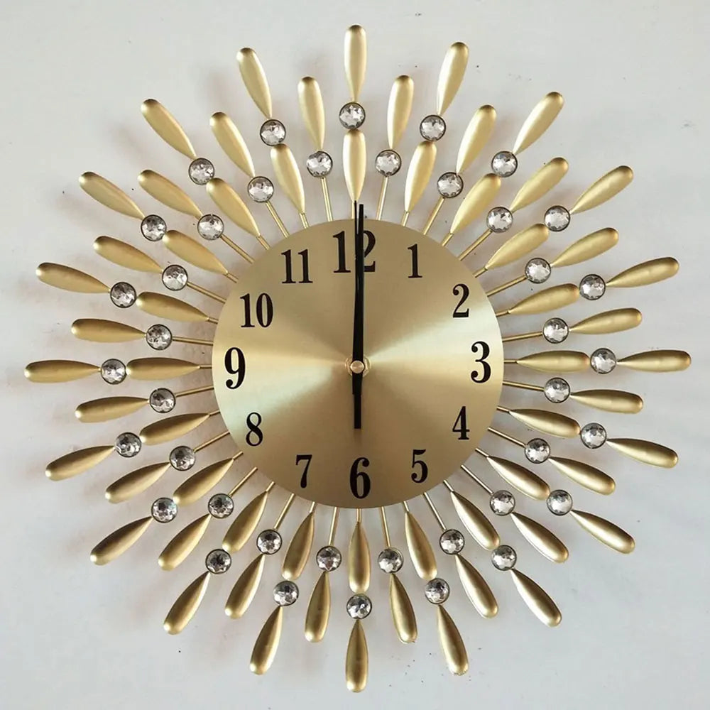 BrillianceBloom - Orologio da parete con diamante