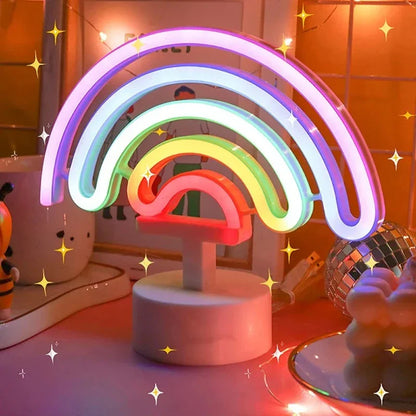 OddlyGlow - Lampada a batteria con insegna al neon