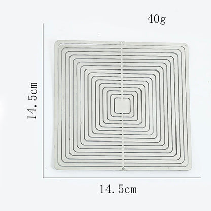 SquareSpinners - Scintillante arte del vento in acciaio inossidabile