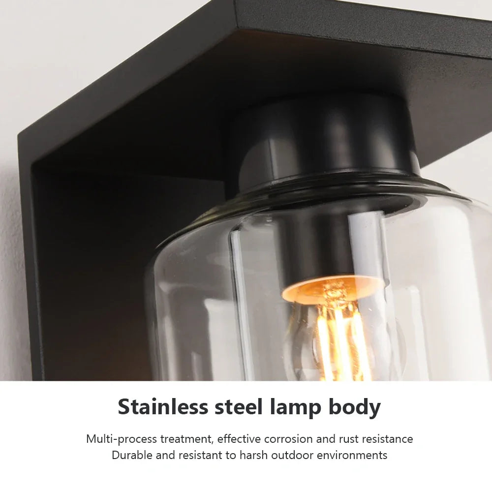 TimelessGlow - Classica lampada da parete Edison a energia solare