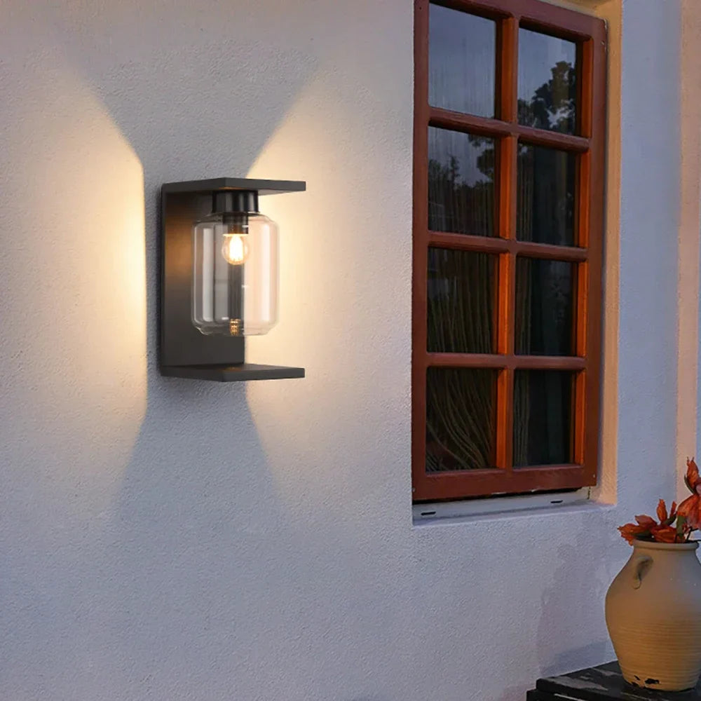 TimelessGlow - Classica lampada da parete Edison a energia solare