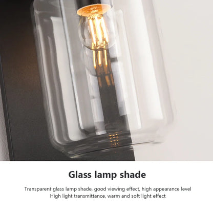 TimelessGlow - Classica lampada da parete Edison a energia solare