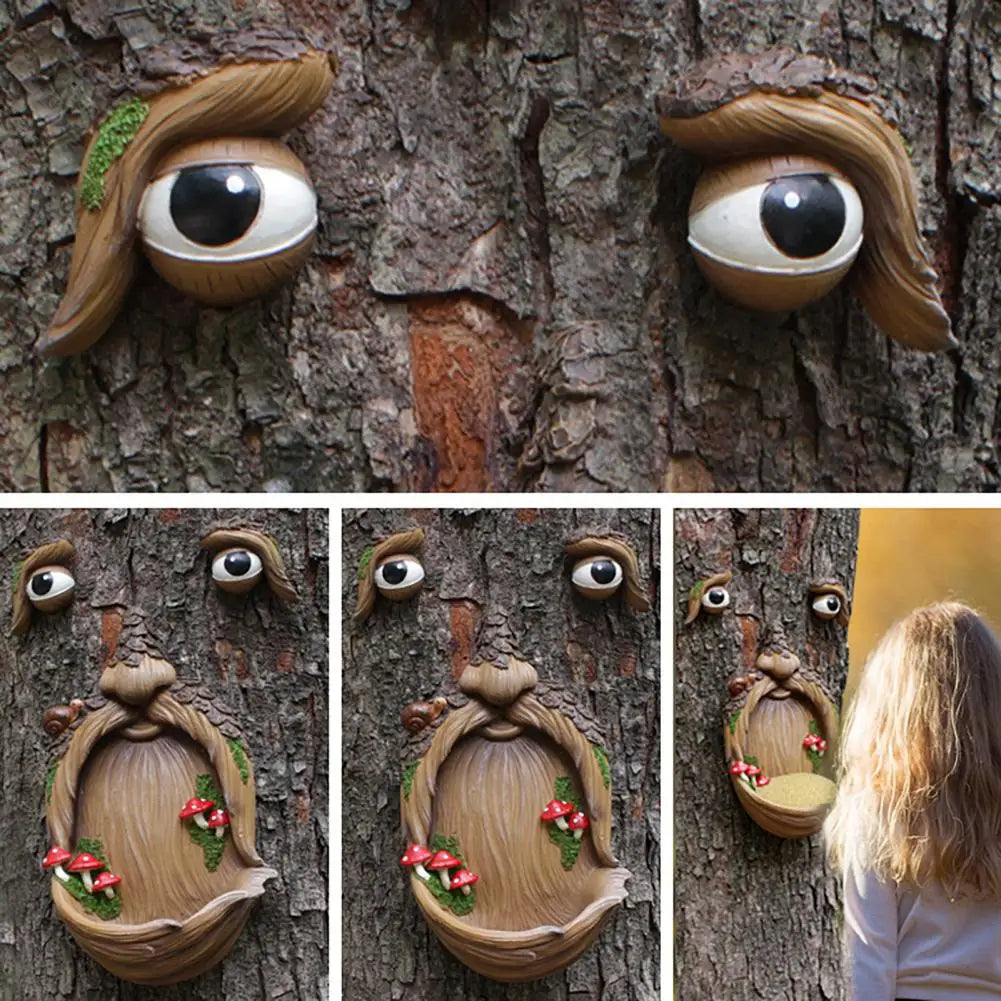 GrubGuardian - Mangiatoia per uccelli a faccia d'albero