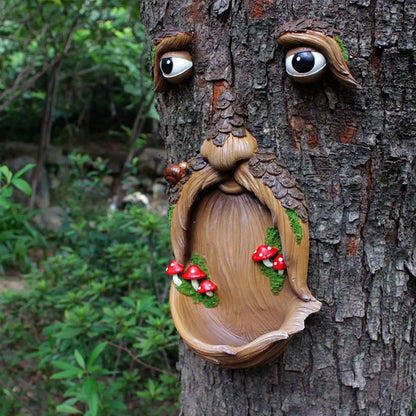 GrubGuardian - Mangiatoia per uccelli a faccia d'albero