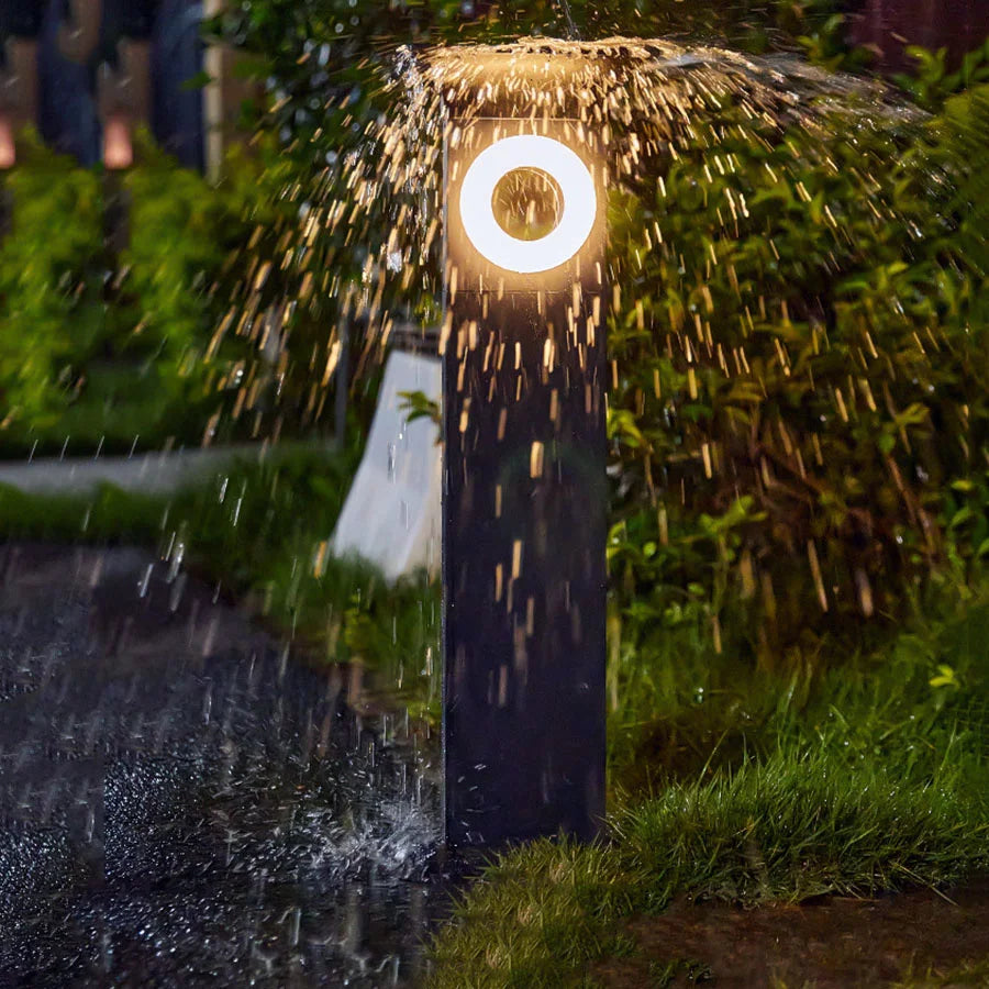 SunnyScape - Moderna luce solare per pali con colonna in alluminio