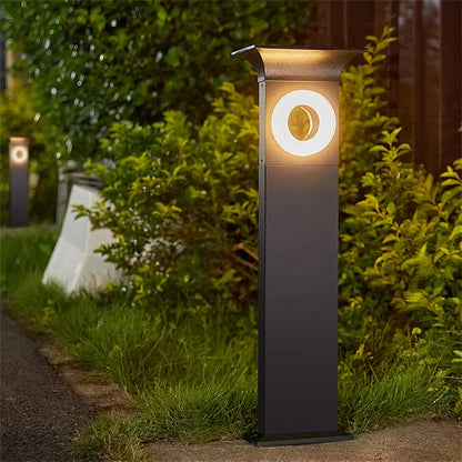 SunnyScape - Moderna luce solare per pali con colonna in alluminio