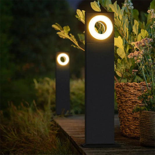 SunnyScape - Moderna luce solare per pali con colonna in alluminio