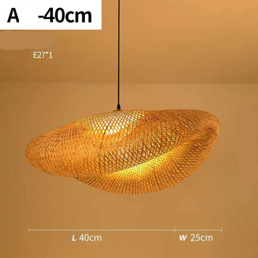 BohoBloom - Lampadario in rattan fatto a mano