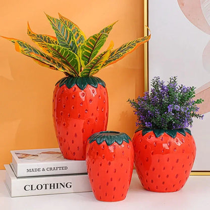 BerryBliss - Vaso di fragole in ceramica