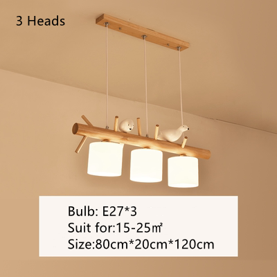 BirdNest - Lampadario in legno naturale