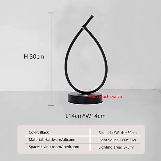 NordicLine - Lampada da tavolo sottile per lettura