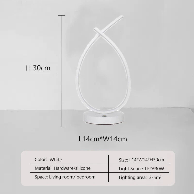 NordicLine - Lampada da tavolo sottile per lettura