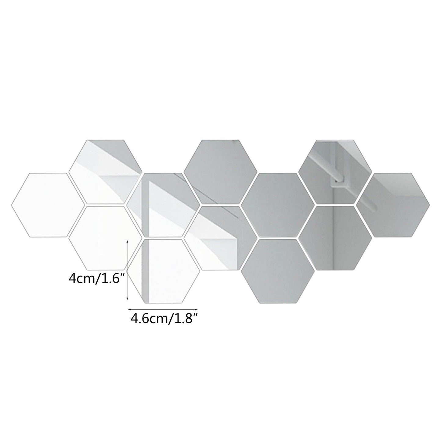 Specchio decorativo esagonale