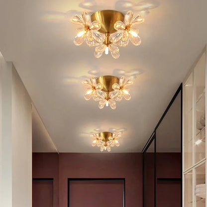 Moderna plafoniera LED in cristallo