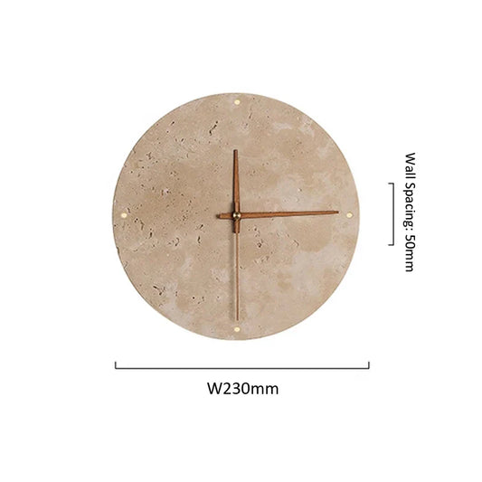 Applique con orologio in marmo