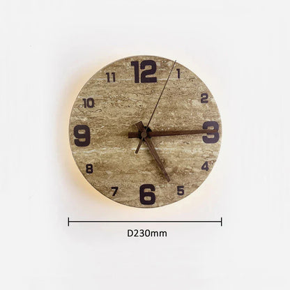 Applique con orologio in marmo
