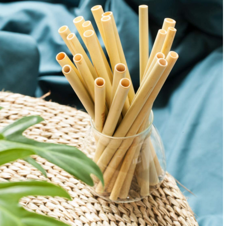 BambooCheers | Set di cannucce in bambù naturale con spazzola di pulizia ecologica