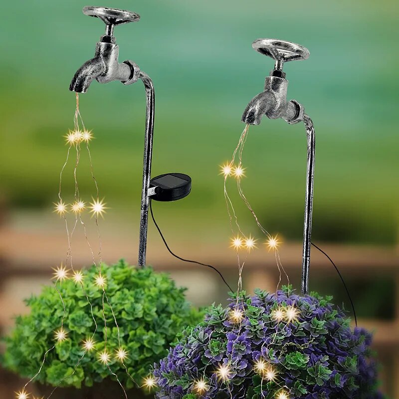 RadiantTap - Luci di rubinetto per l'irrigazione a energia solare